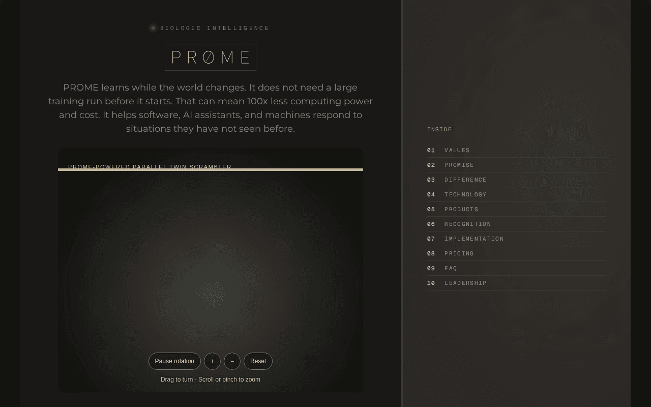 Screenshot of prome.ai