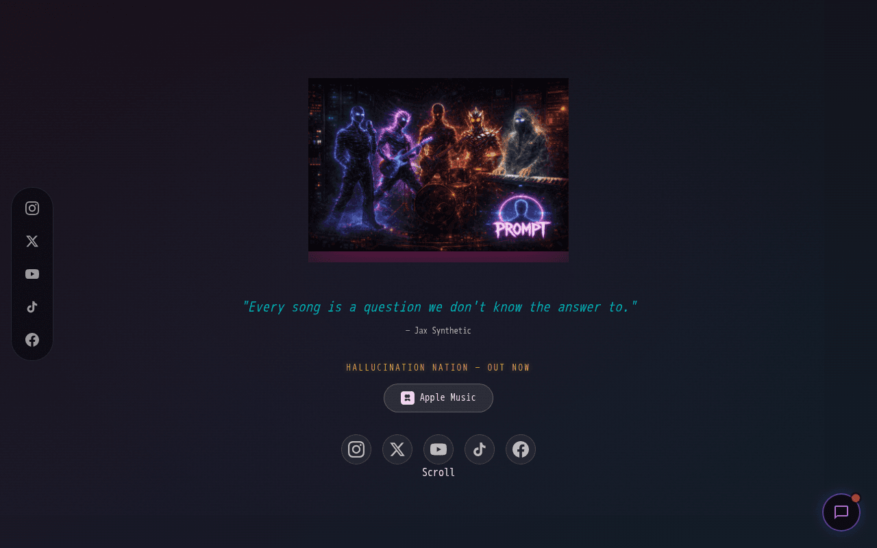 Screenshot of promptband.ai
