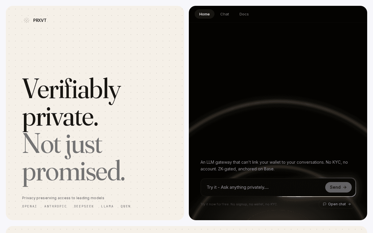 Screenshot of prxvt.ai