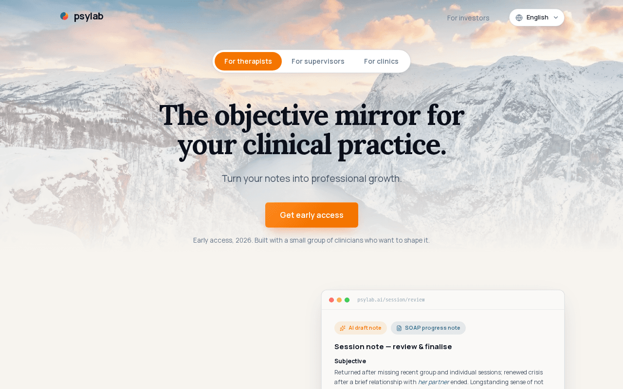 Screenshot of psylab.ai
