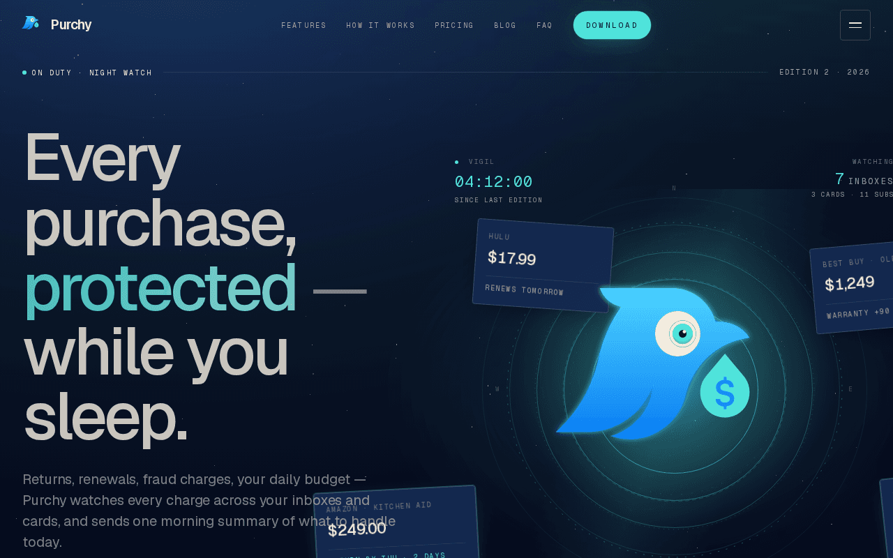 Screenshot of purchy.ai