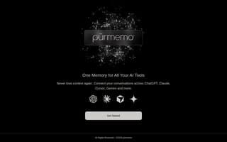 Screenshot of purmemo.ai