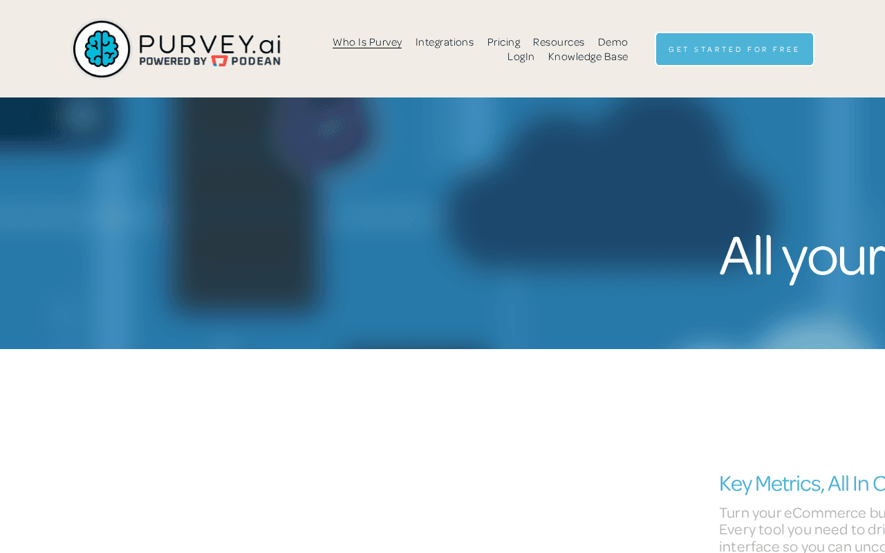 Screenshot of purvey.ai
