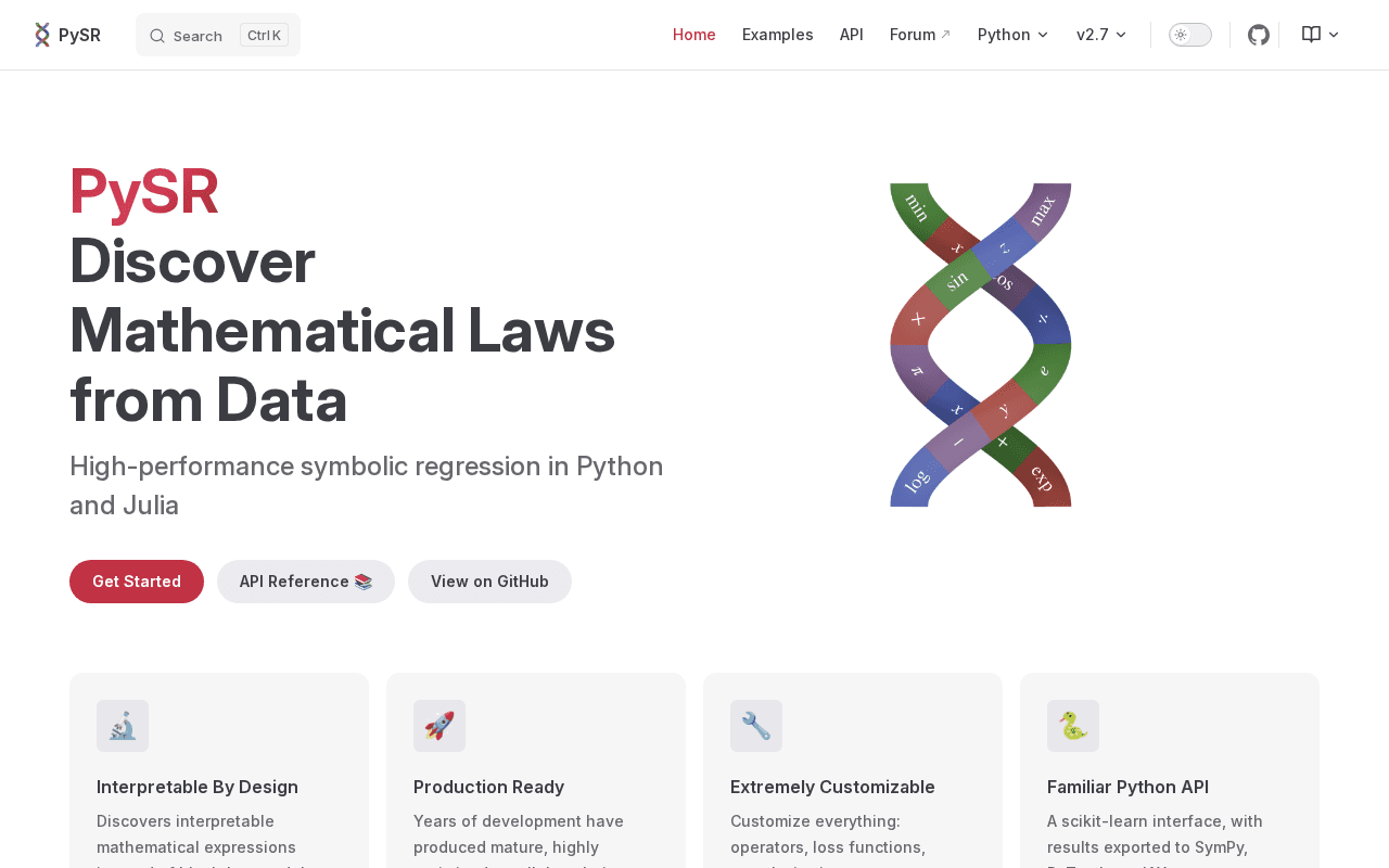Screenshot of pysr.ai