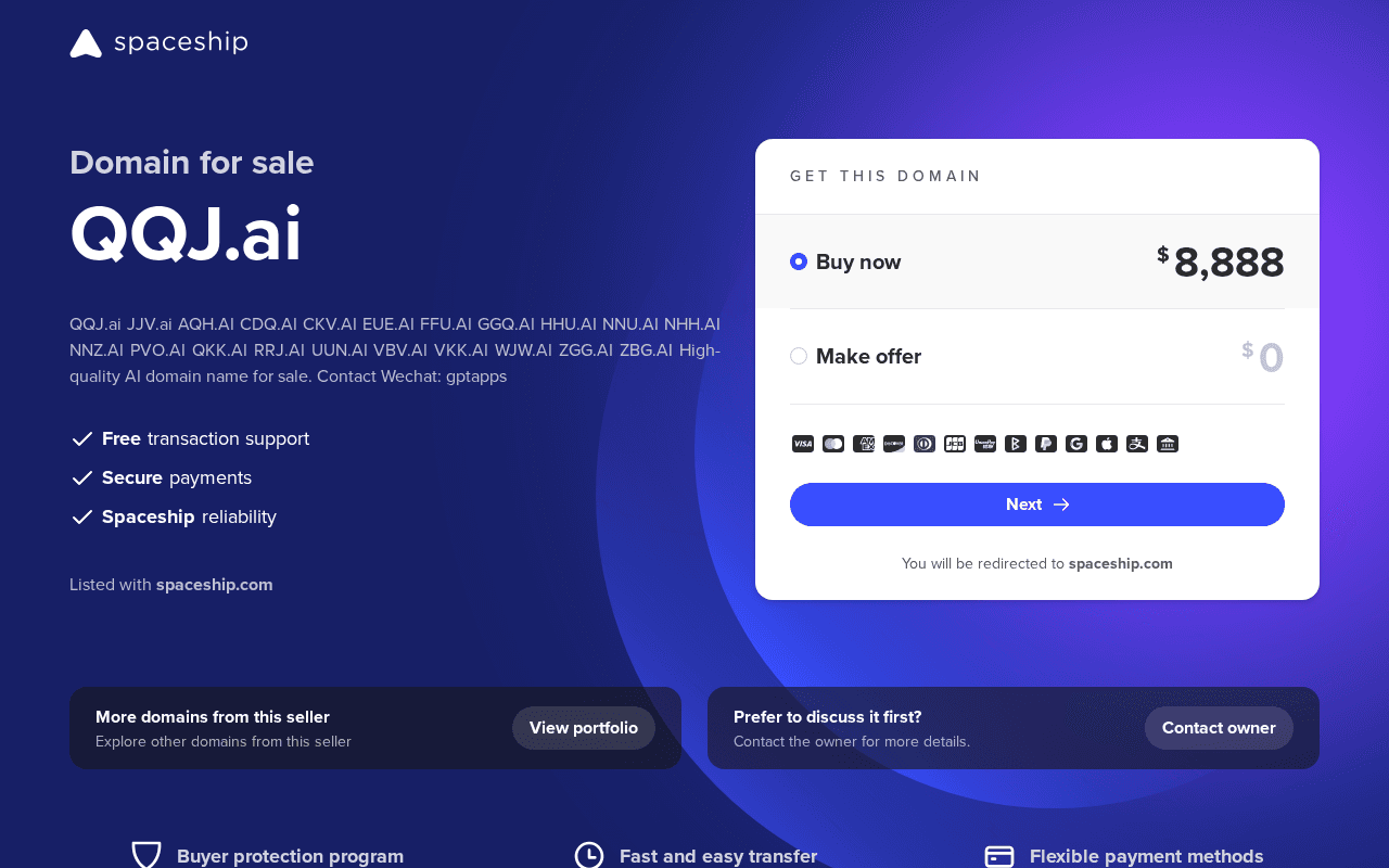 Screenshot of qqj.ai
