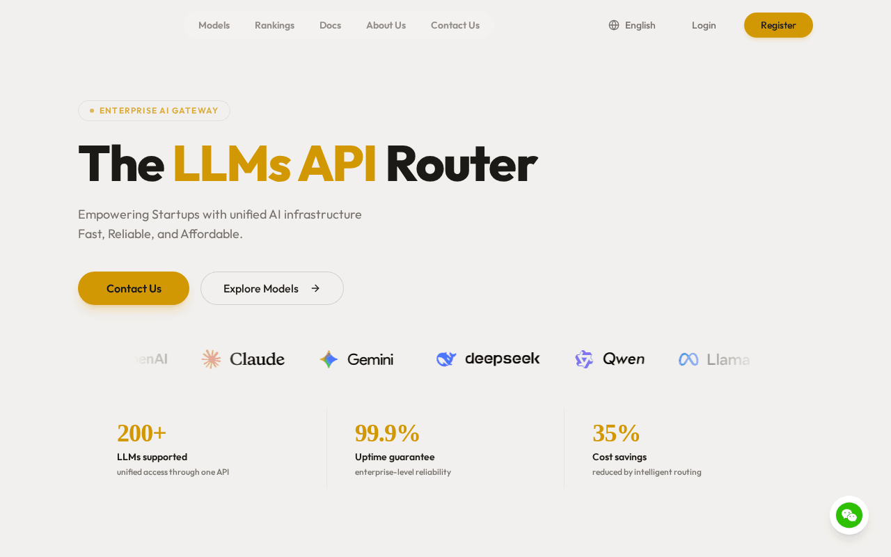 Screenshot of qqqrouter.ai