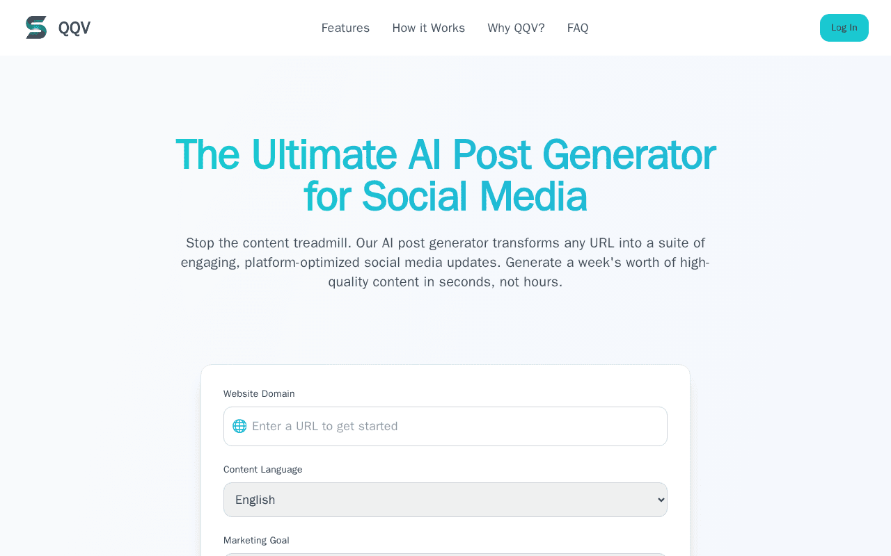 Screenshot of qqv.ai