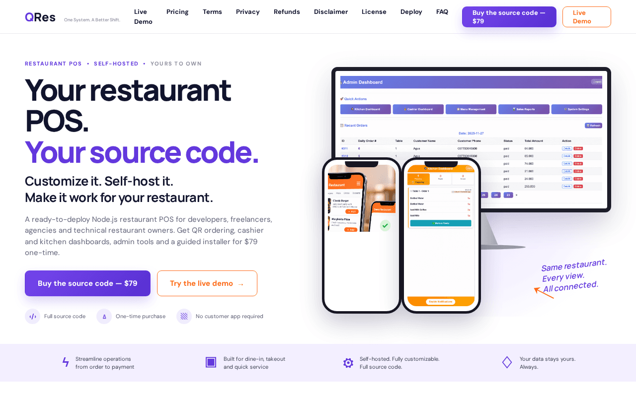 Screenshot of qres.ai