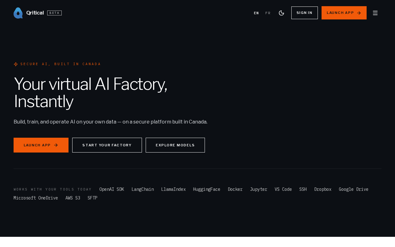 Screenshot of qritical.ai