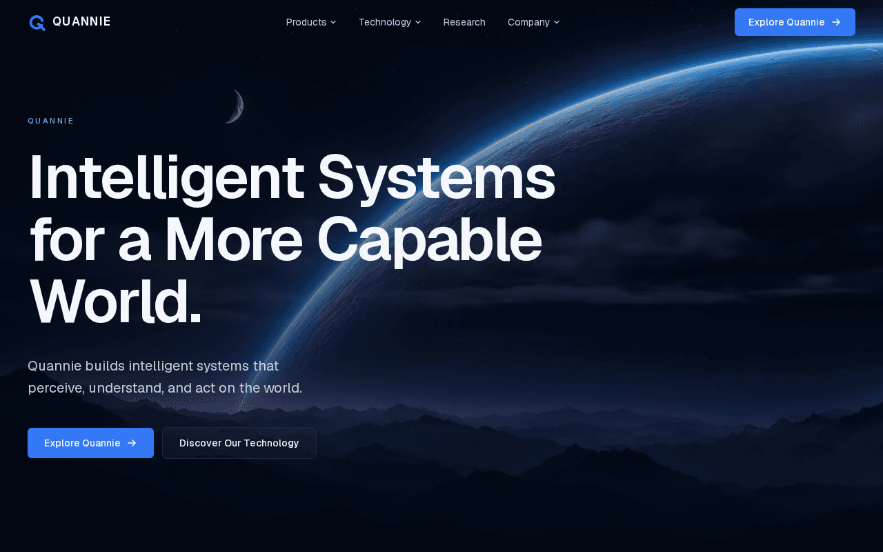 Screenshot of quannie.ai