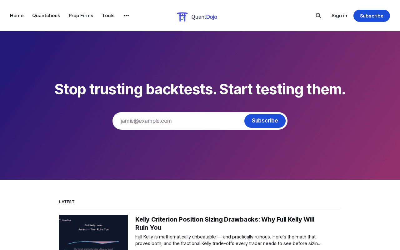 Screenshot of quantdojo.ai