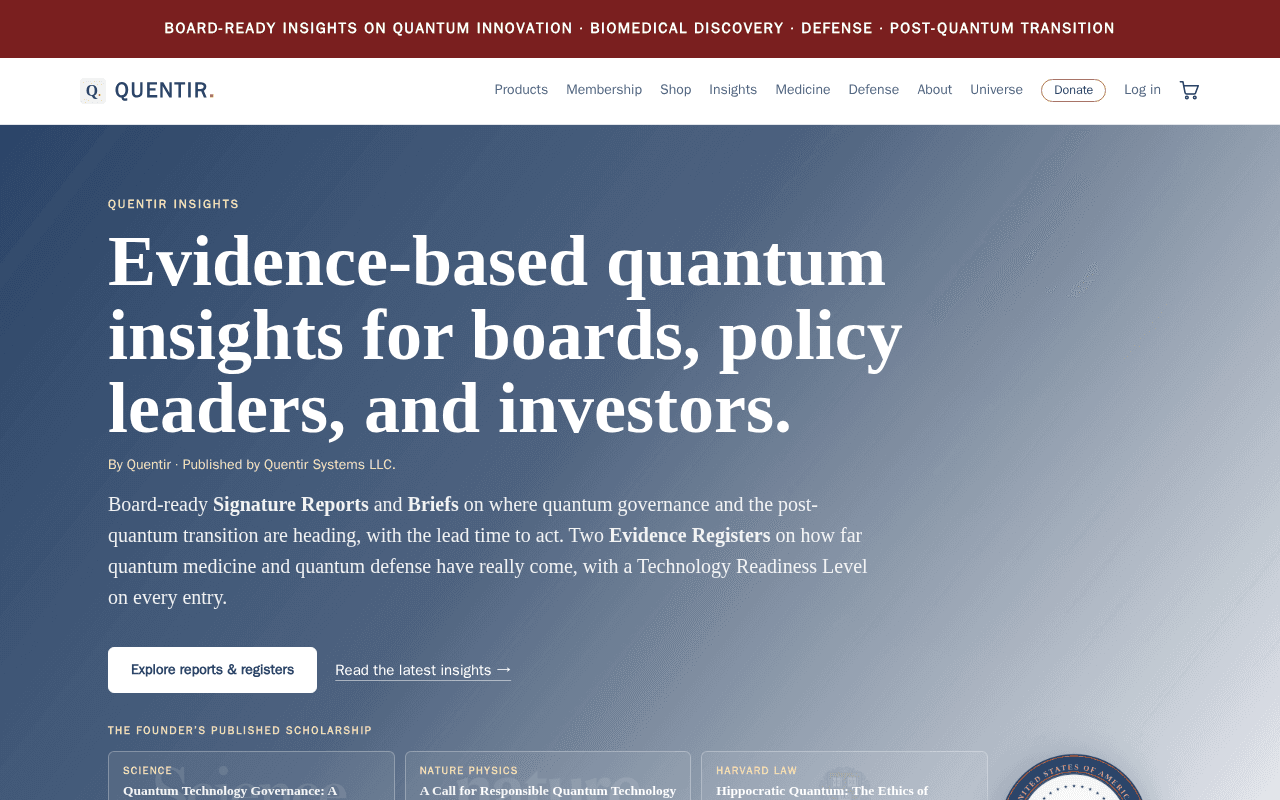 Screenshot of quentir.ai