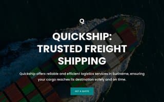 Screenshot of quickship.ai