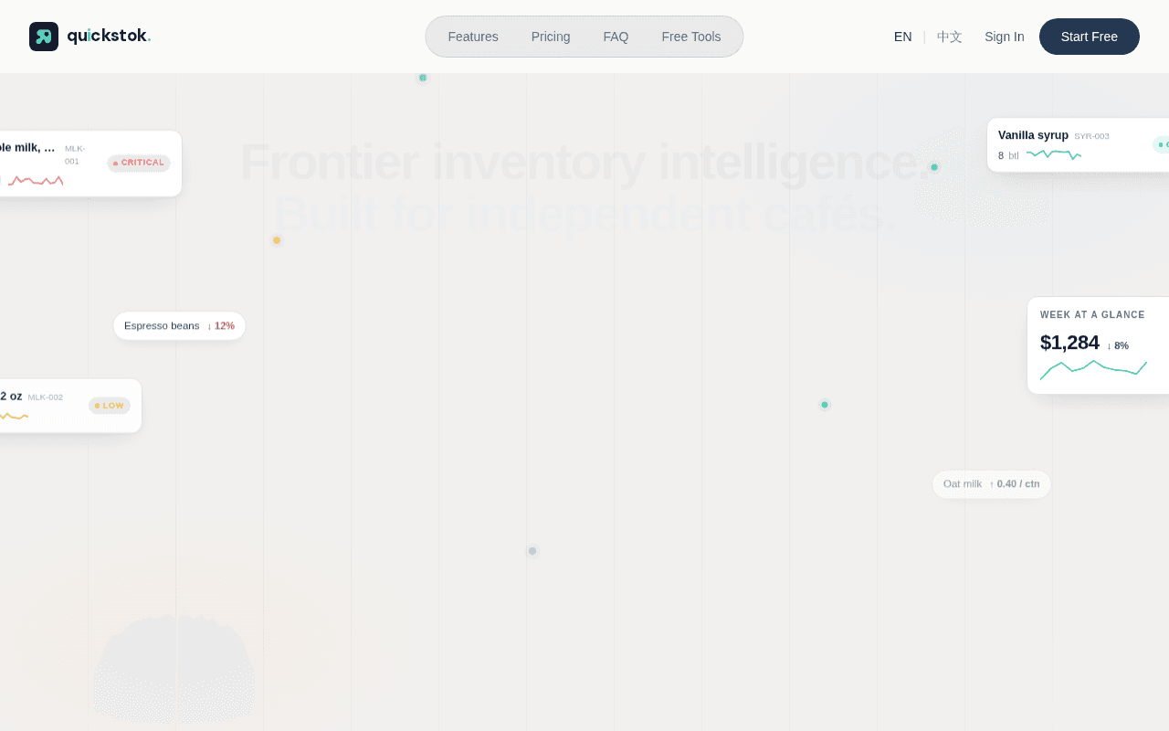 Screenshot of quickstok.ai