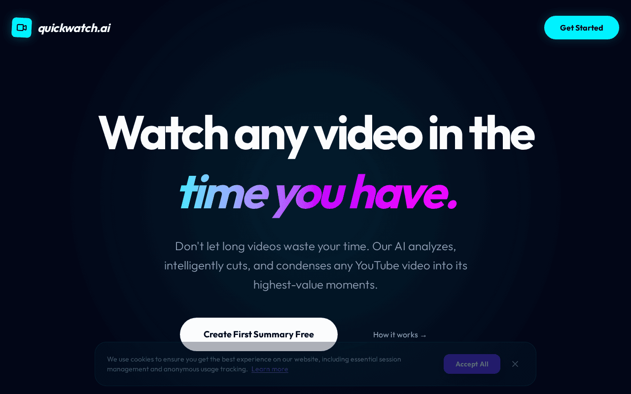 Screenshot of quickwatch.ai