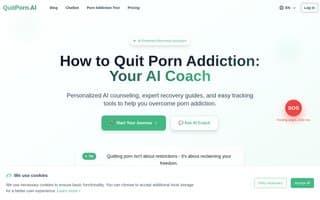 Screenshot of quitporn.ai