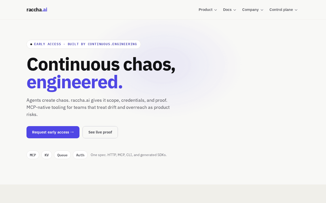Screenshot of raccha.ai