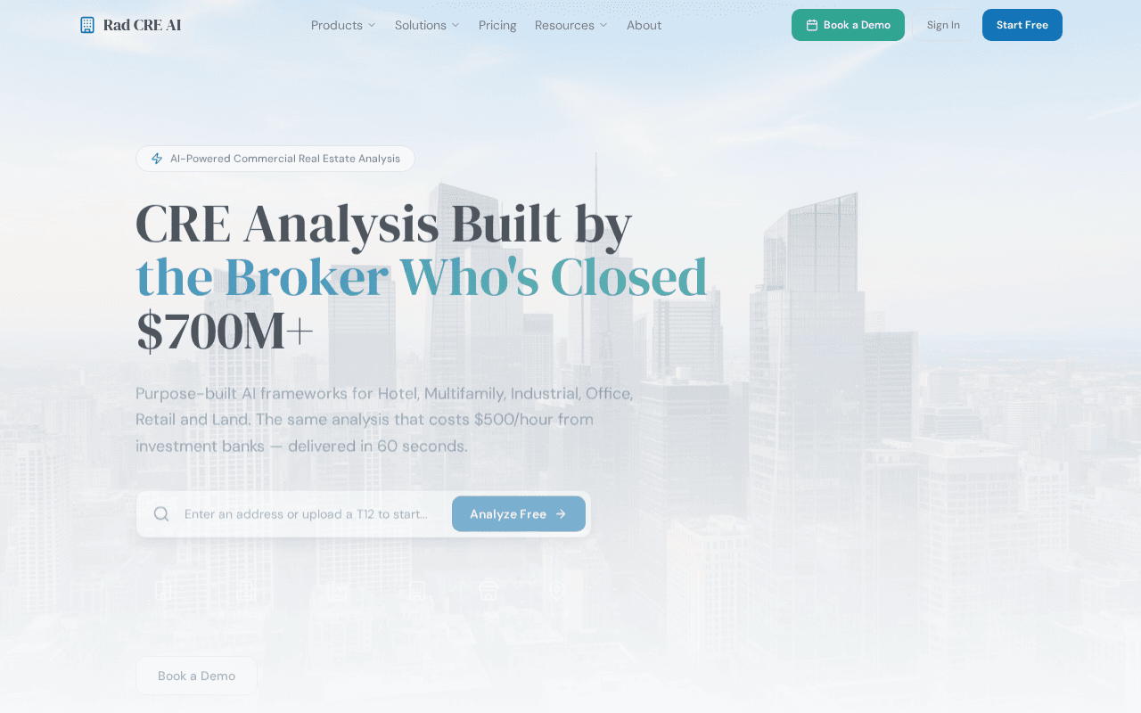 Screenshot of radcre.ai
