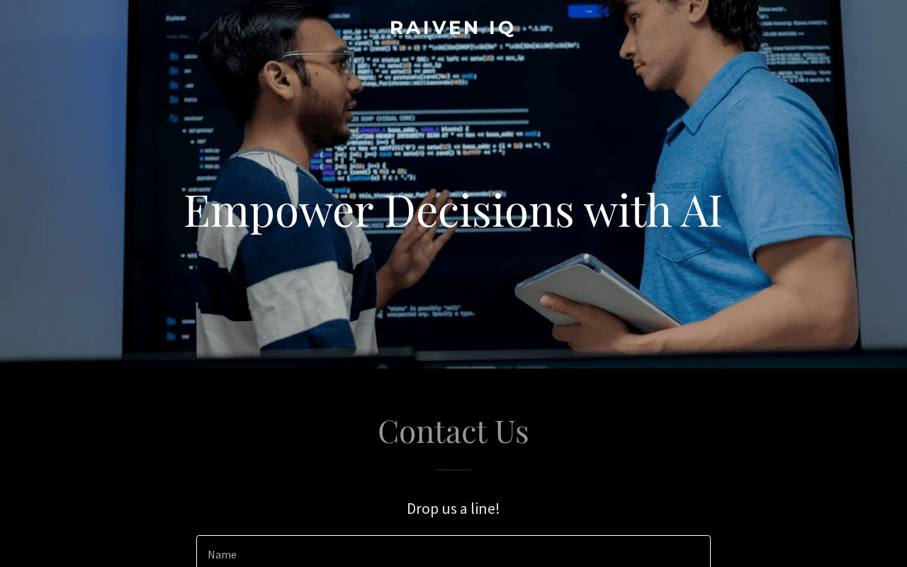 Screenshot of raiveniq.ai