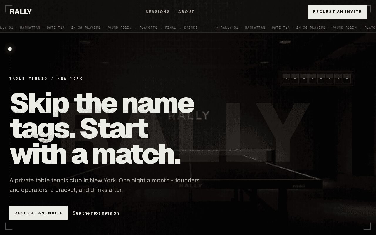 Screenshot of rallyclub.ai