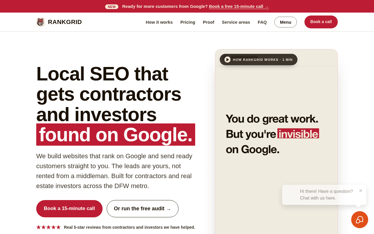 Screenshot of rankgrid.ai
