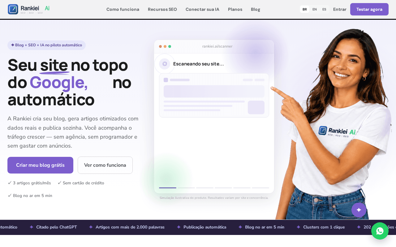 Screenshot of rankiei.ai