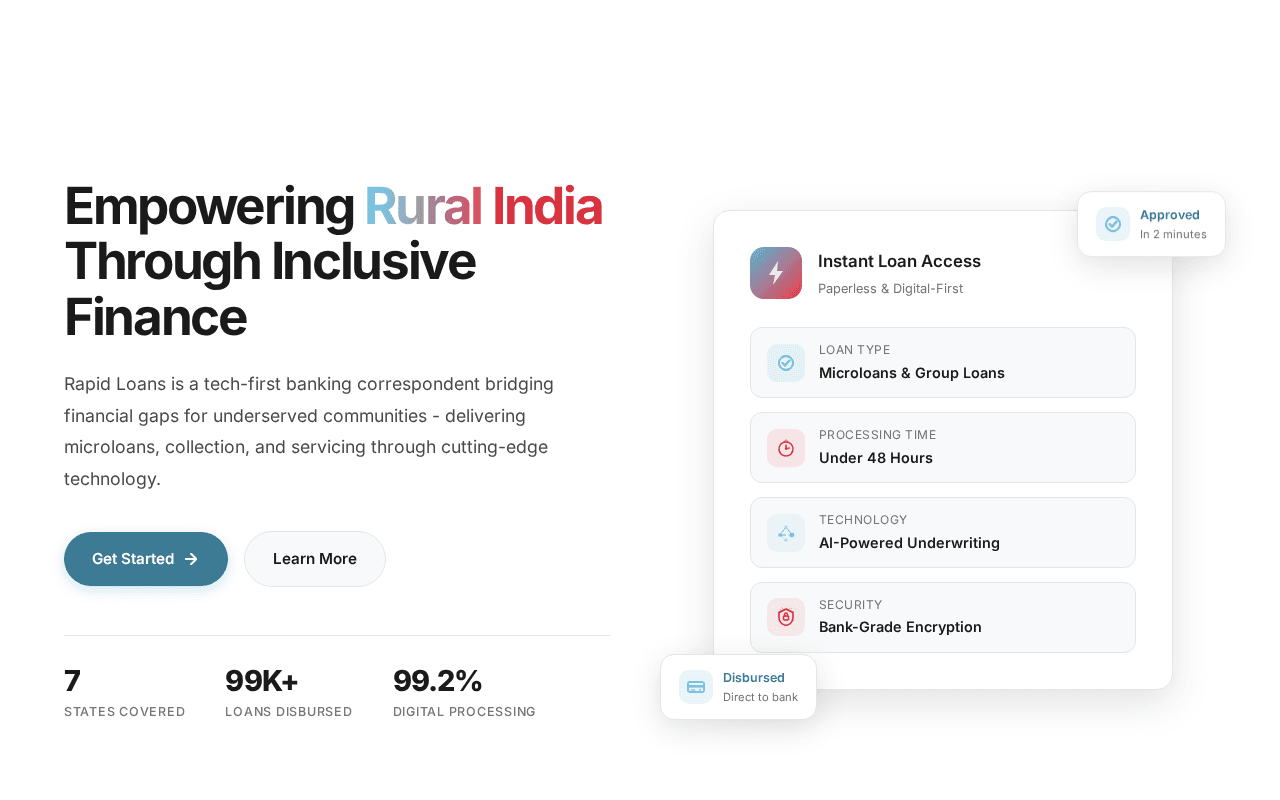 Screenshot of rapidloans.ai