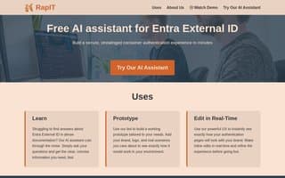 Screenshot of rapit.ai