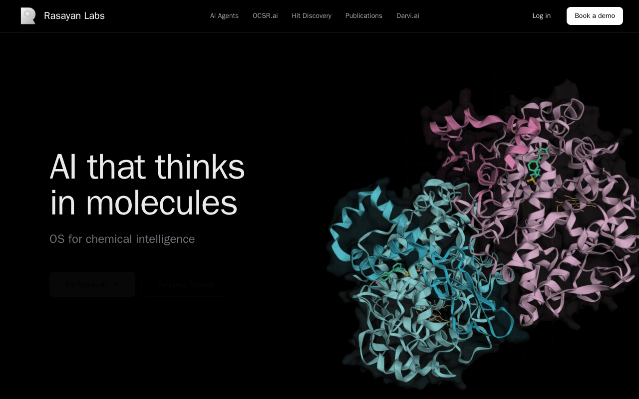 Screenshot of rasayan.ai