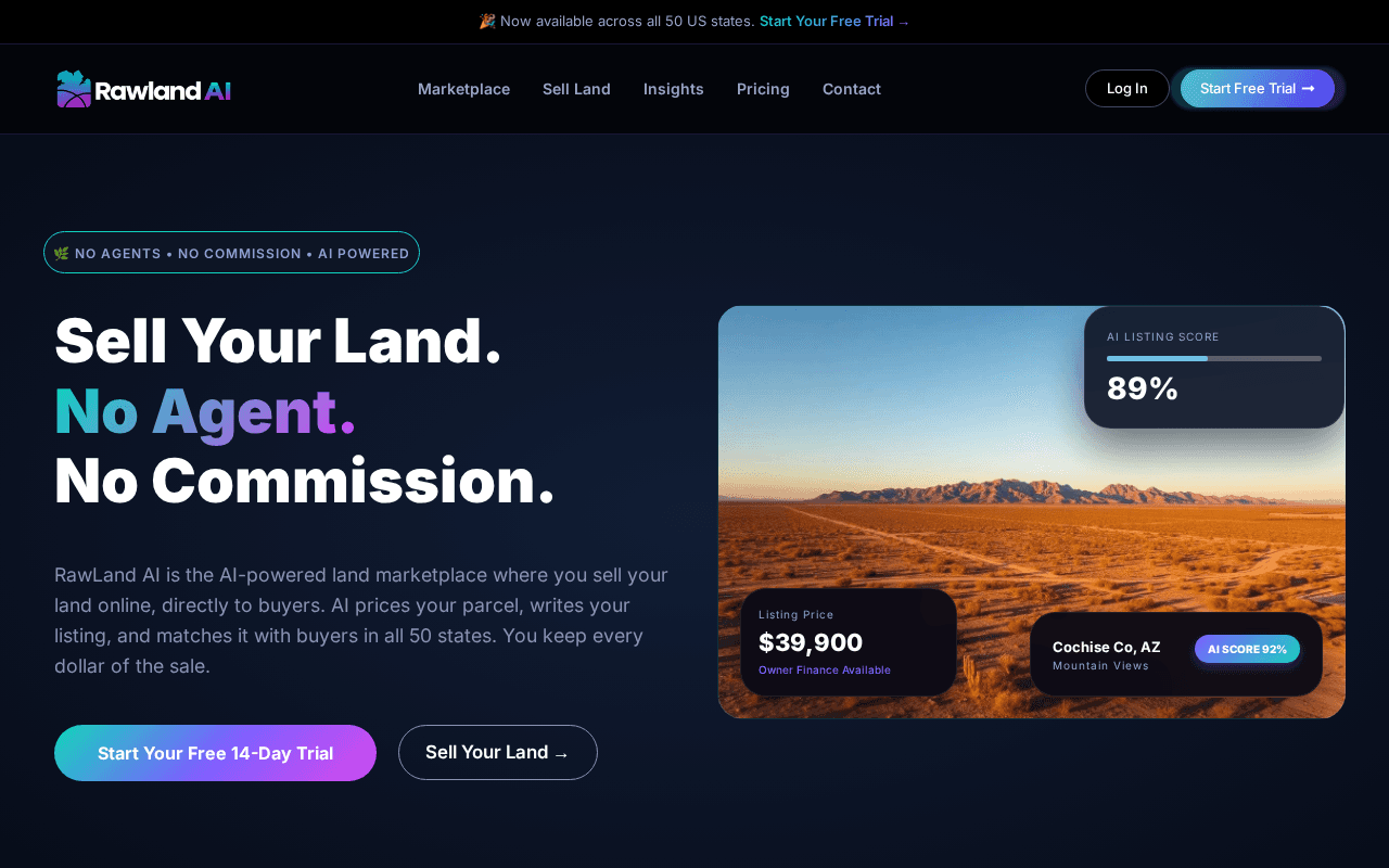 Screenshot of rawland.ai