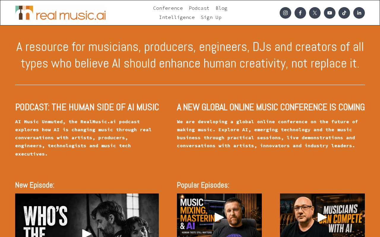 Screenshot of realmusic.ai