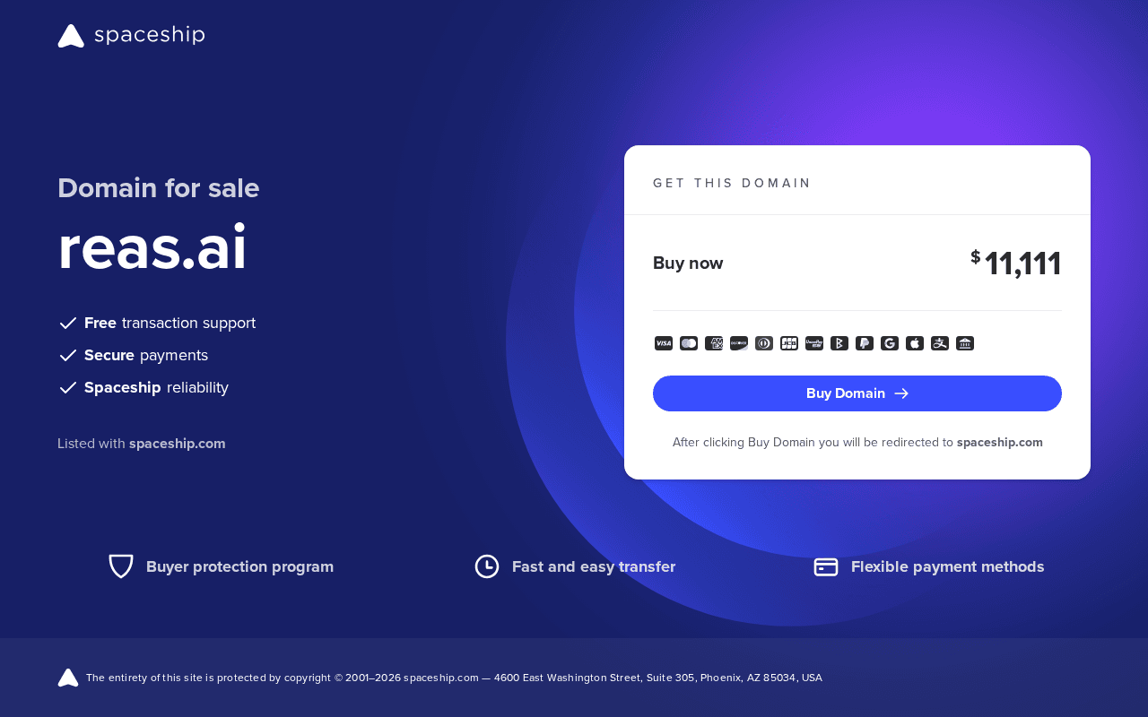 Screenshot of reas.ai