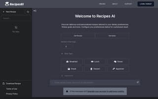 Screenshot of recipes.ai