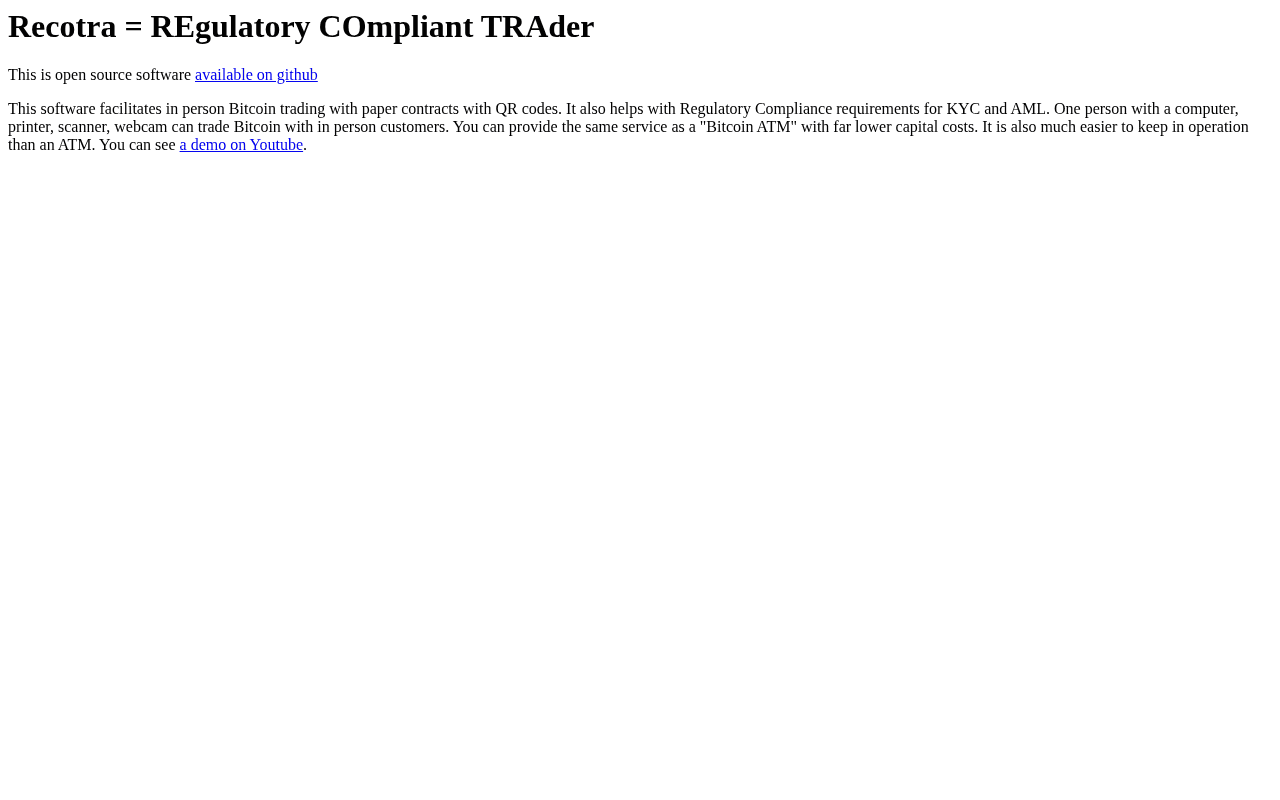 Screenshot of recotra.ai