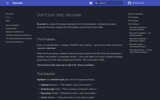 Screenshot of recurate.ai