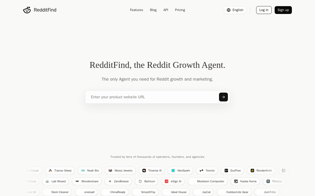 Screenshot of redditfind.ai