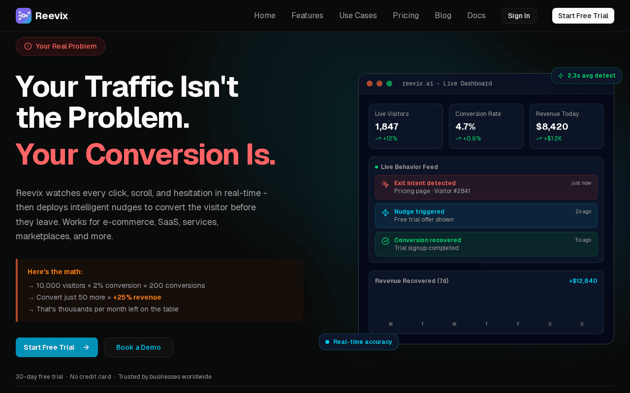 Screenshot of reevix.ai