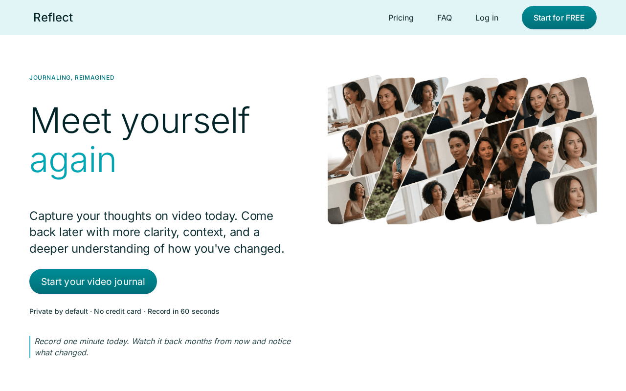 Screenshot of reflect-me.ai
