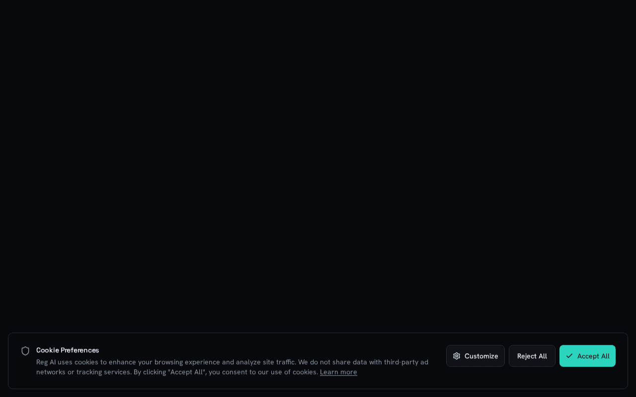 Screenshot of reg.ai