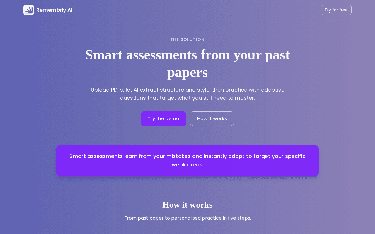 Screenshot of remembrly.ai