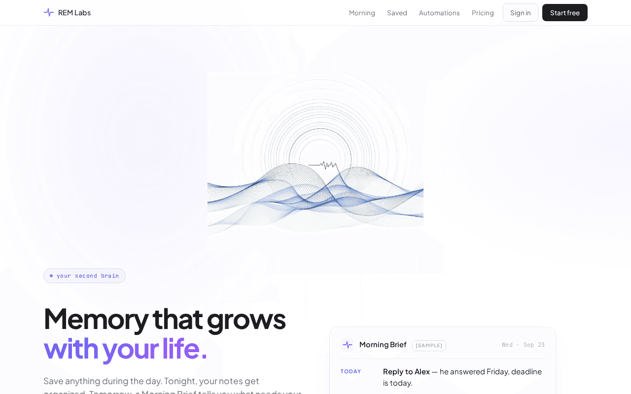 Screenshot of remlabs.ai