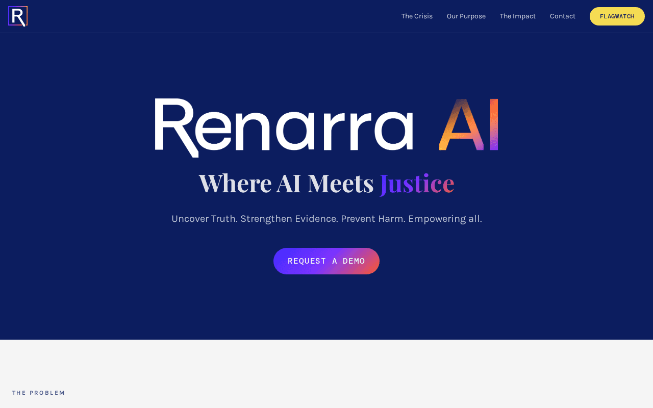 Screenshot of renarra.ai