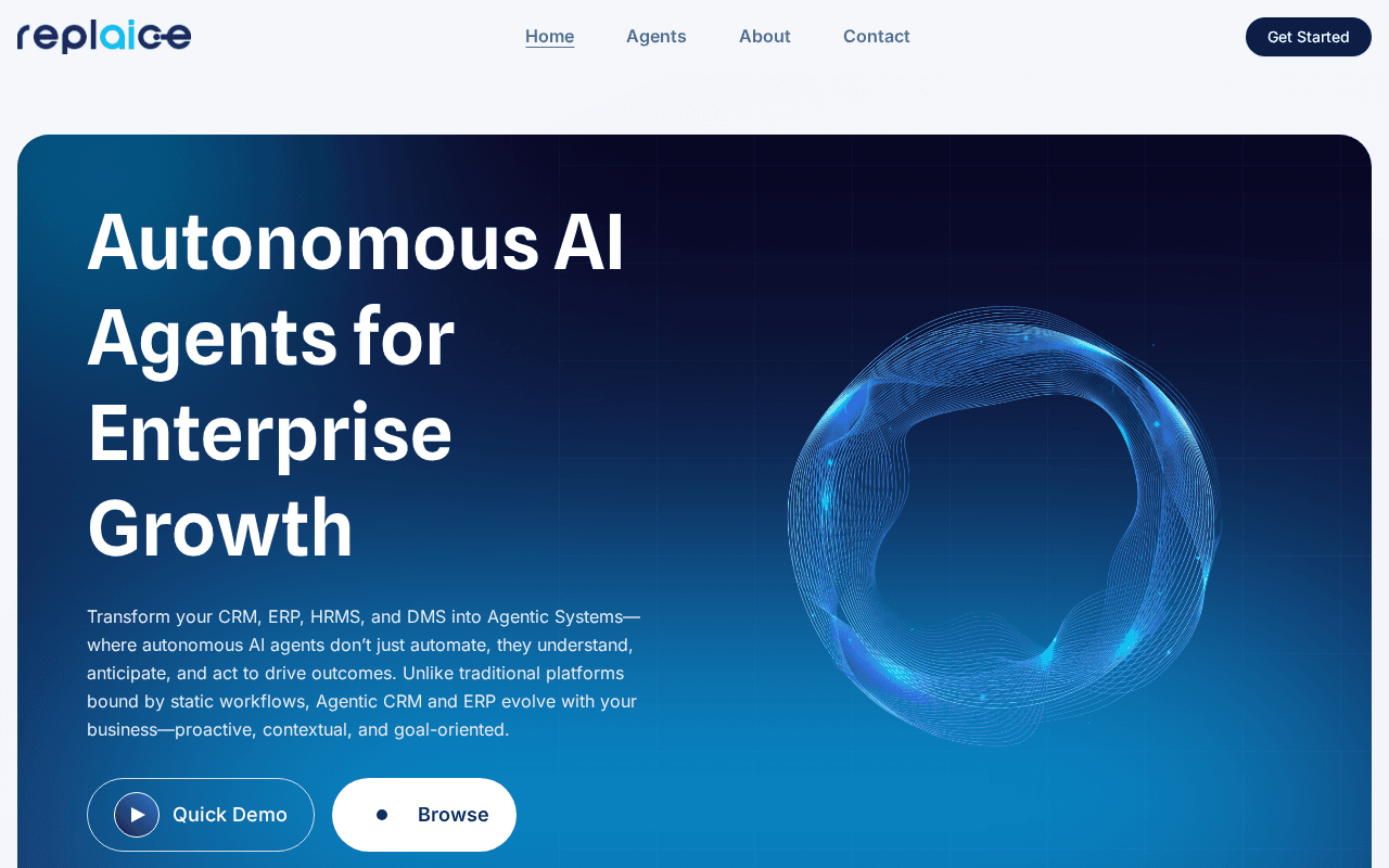 Screenshot of replaice.ai