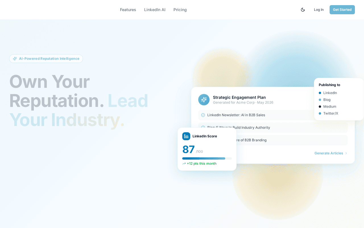 Screenshot of reputiq.ai