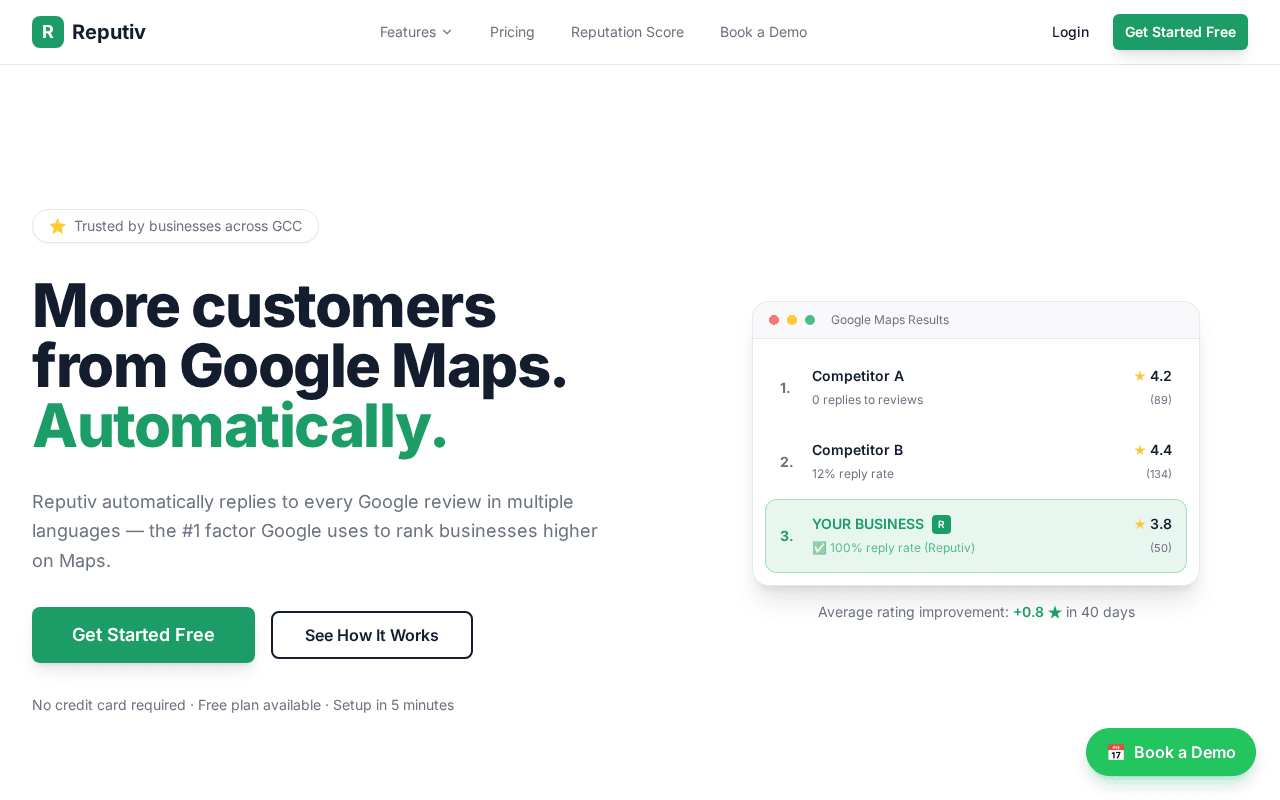 Screenshot of reputiv.ai
