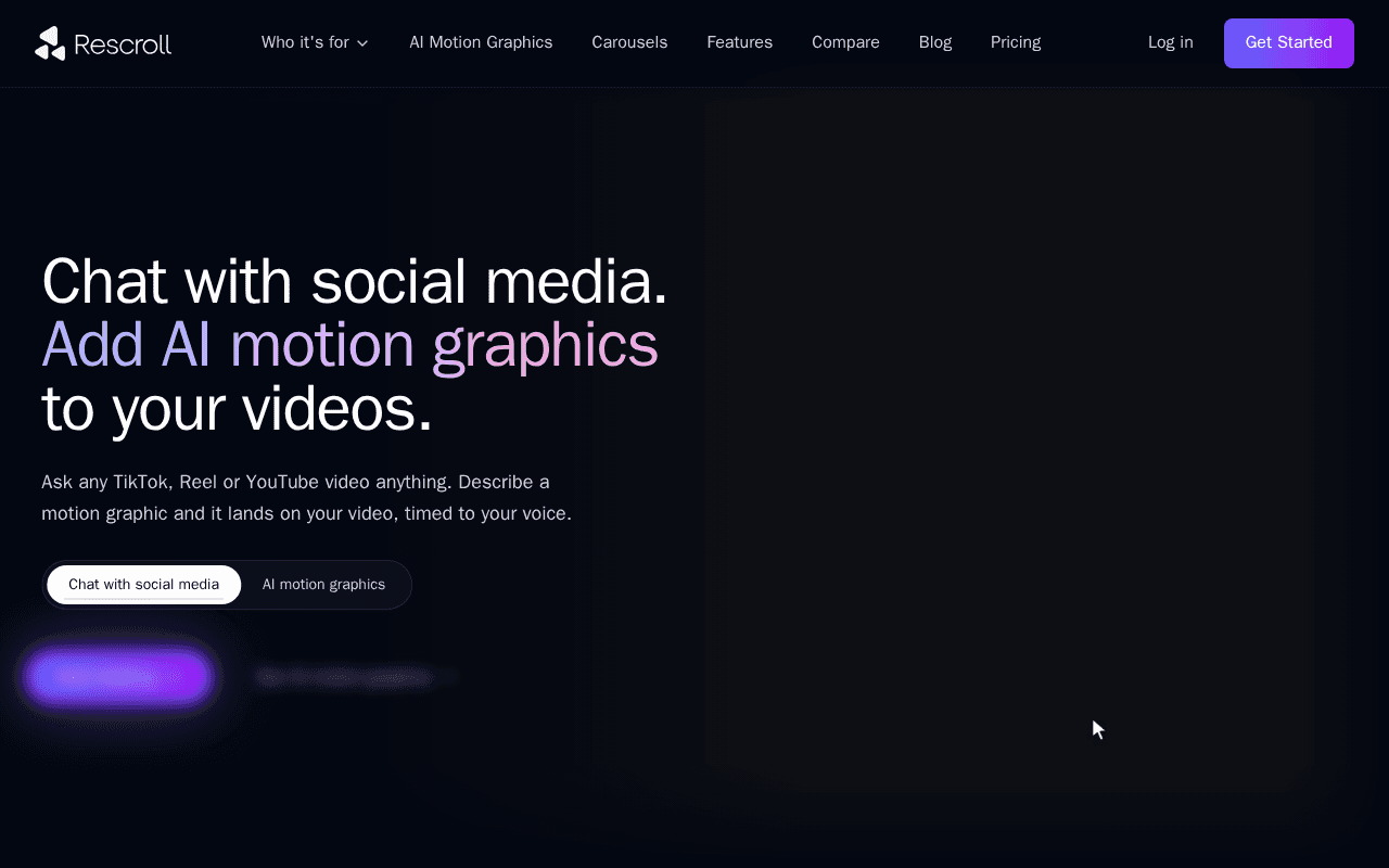 Screenshot of rescroll.ai