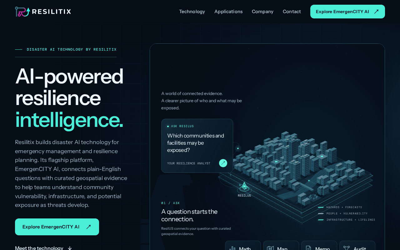 Screenshot of resilitix.ai