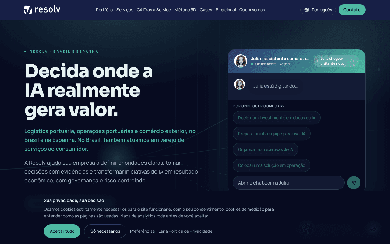 Screenshot of resolv.ai