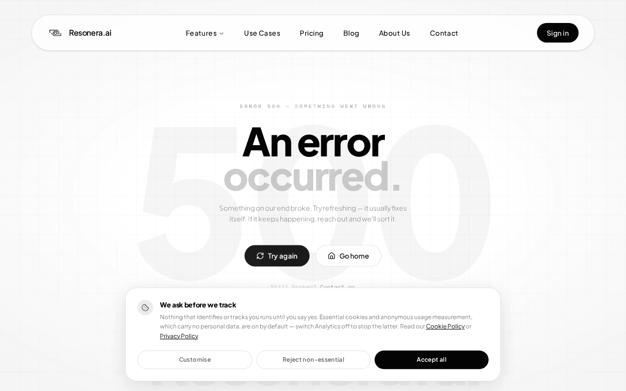 Screenshot of resonera.ai