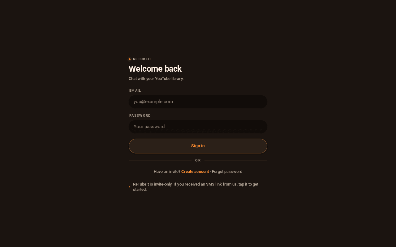 Screenshot of retubeit.ai